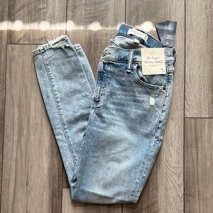 A&F Super Skinny Ankle High Rise with Crossover Waist